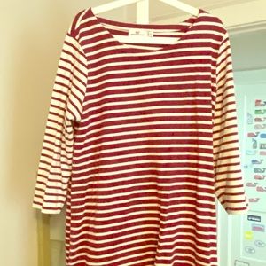 Striped VV dress. Great for fall!